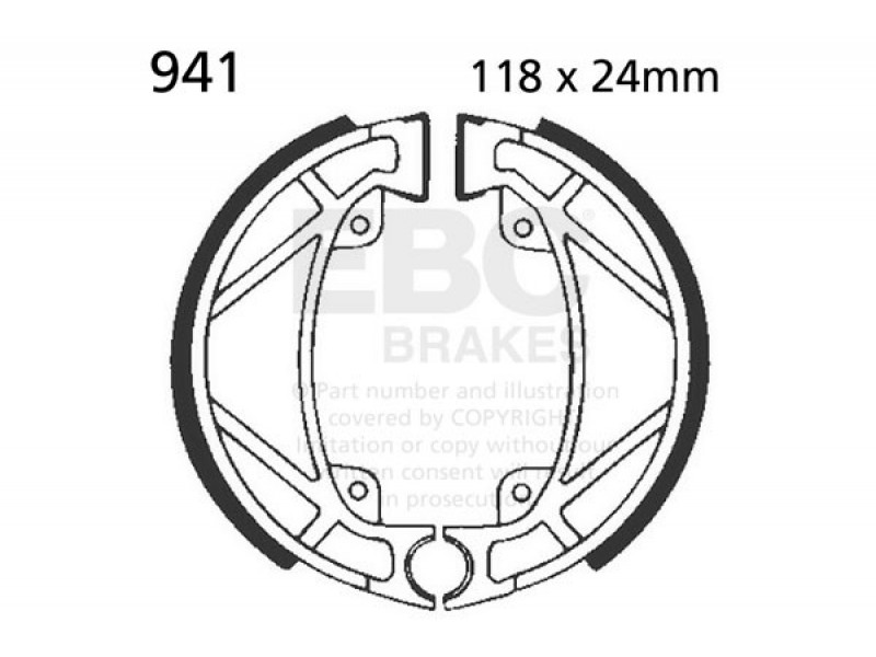 Brake shoe set EBC 941
