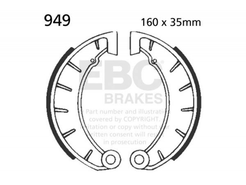 Brake shoe set EBC 949