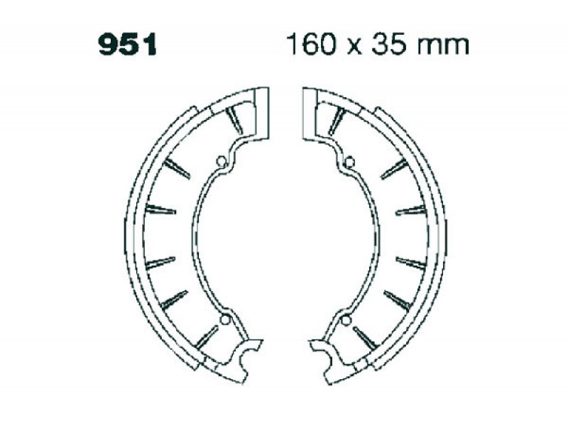 Brake shoe set EBC 951