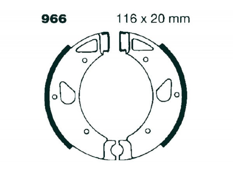 Brake shoe set EBC 966 Brake shoe set EBC 966