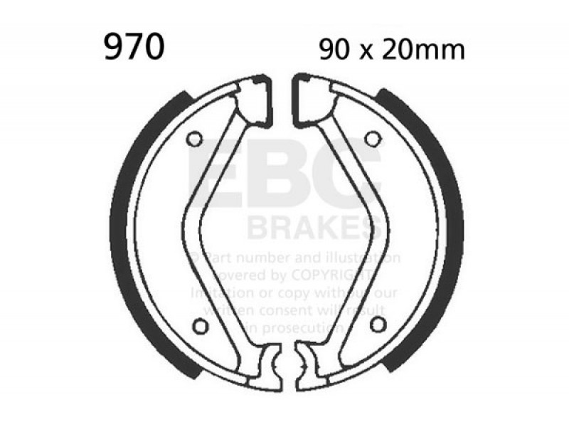 Brake shoe set EBC 970 Brake shoe set EBC 970