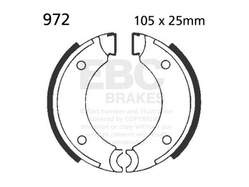 Brake shoe set EBC 972