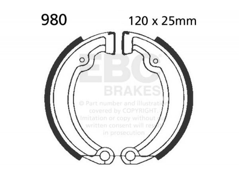 Brake shoe set EBC 980 Brake shoe set EBC 980