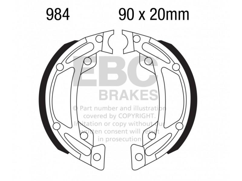 Brake shoe set EBC 984