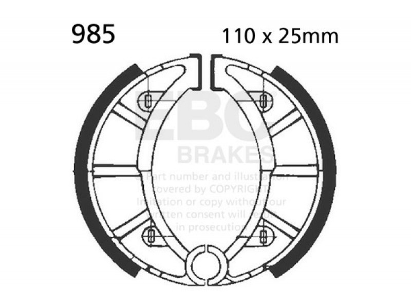 Brake shoe set EBC 985 Brake shoe set EBC 985