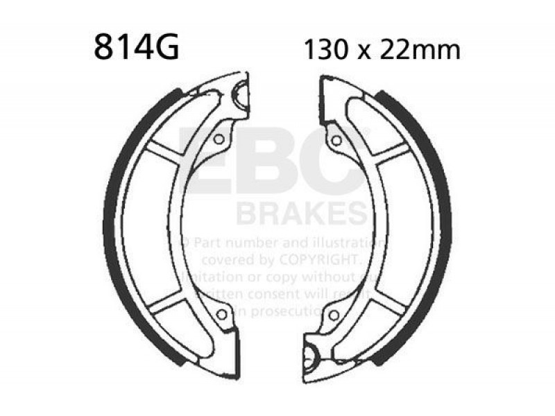 Brake shoe set EBC 814G canelati