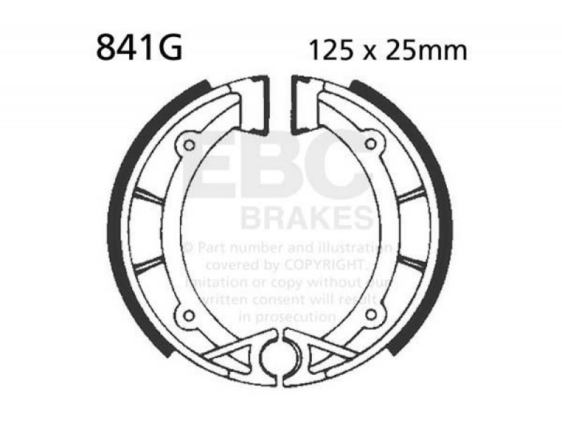 Brake shoe set EBC 841G canelati
