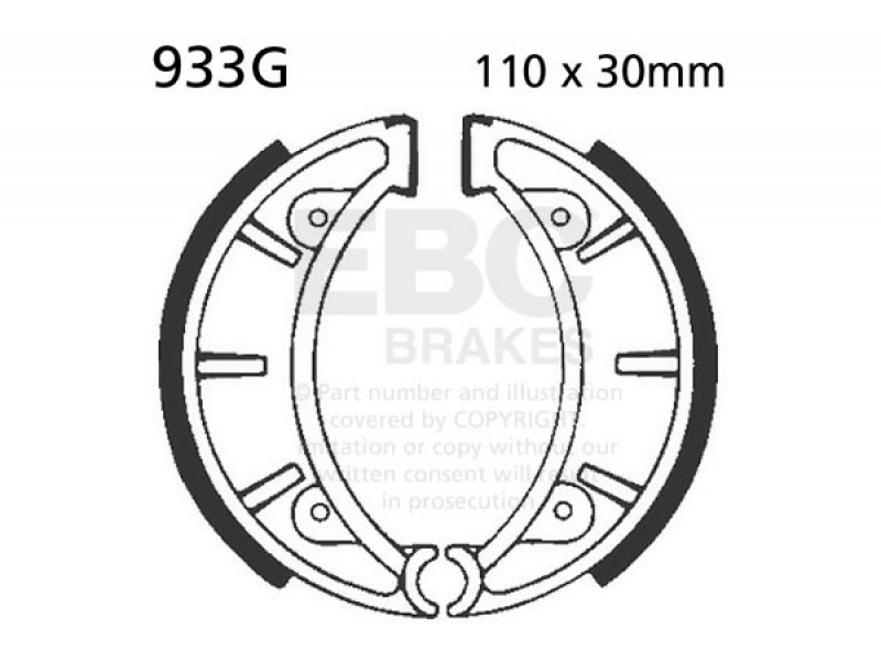 Brake shoe set EBC 933G canelati