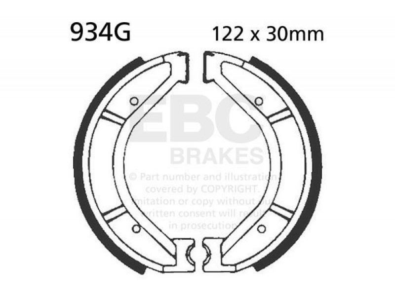 Brake shoe set EBC 934G canelati Brake shoe set EBC 934G canelati