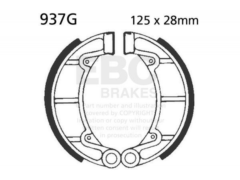 Brake shoe set EBC 937G canelati