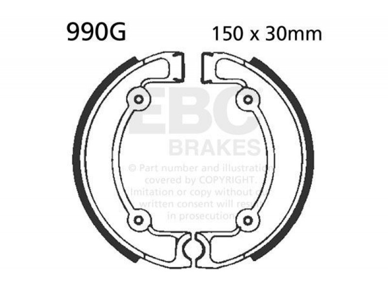 Brake shoe set EBC 990G canelati