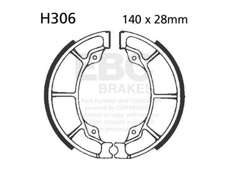 Brake shoe set EBC H306