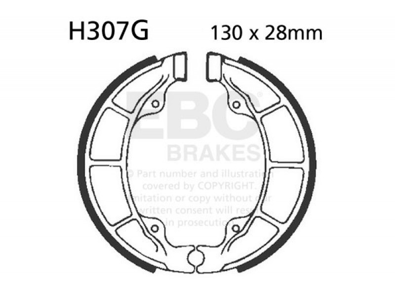 Brake shoe set EBC H307G canelati