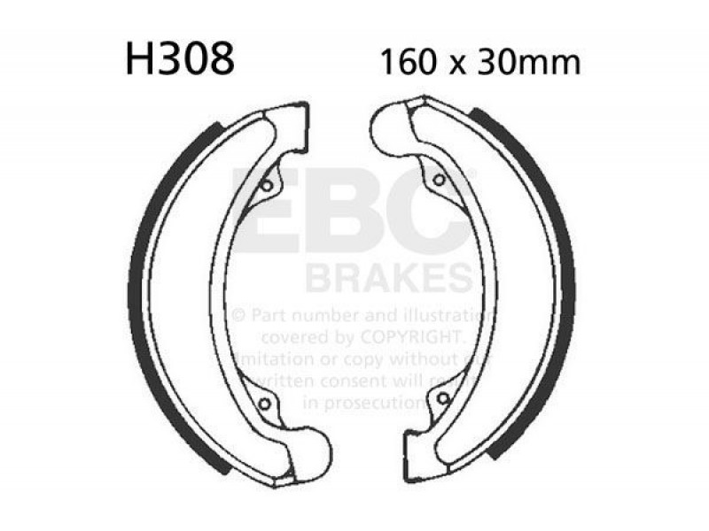 Brake shoe set EBC H308 Brake shoe set EBC H308