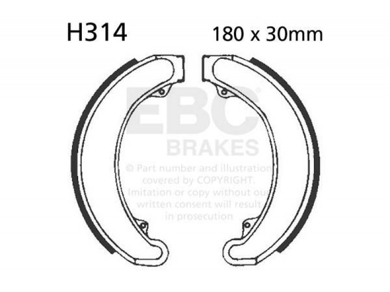 Brake shoe set EBC H314 Brake shoe set EBC H314
