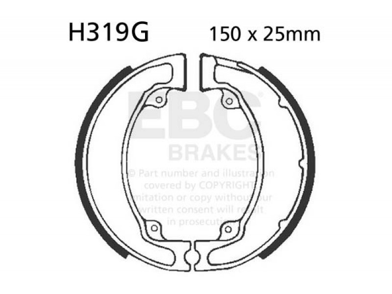 Brake shoe set EBC H319G canelati