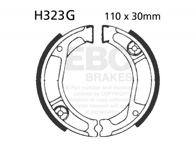Brake shoe set EBC H323G canelati