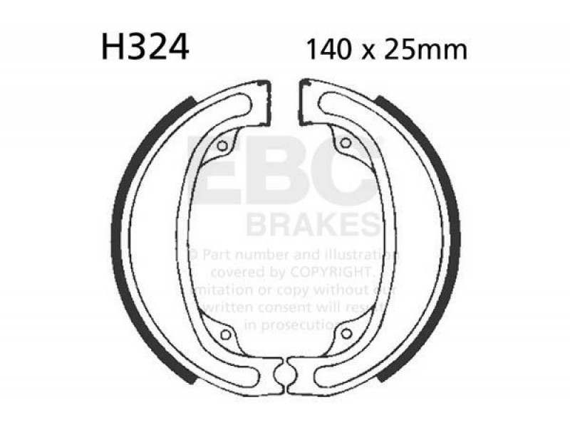 Brake shoe set EBC H324