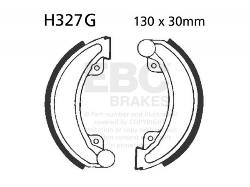 Brake shoe set EBC H327G canelati