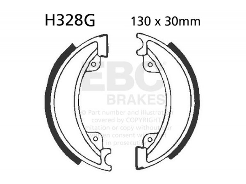 Brake shoe set EBC H328G canelati