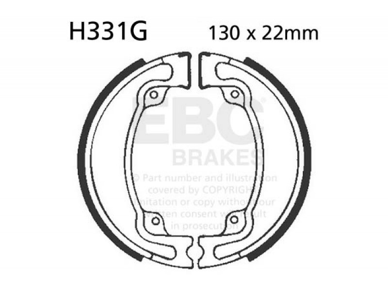 Brake shoe set EBC H331G canelati