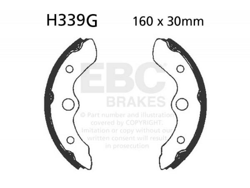 Brake shoe set EBC H339G canelati