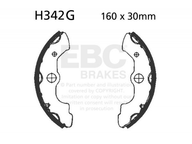 Brake shoe set EBC H342G canelati