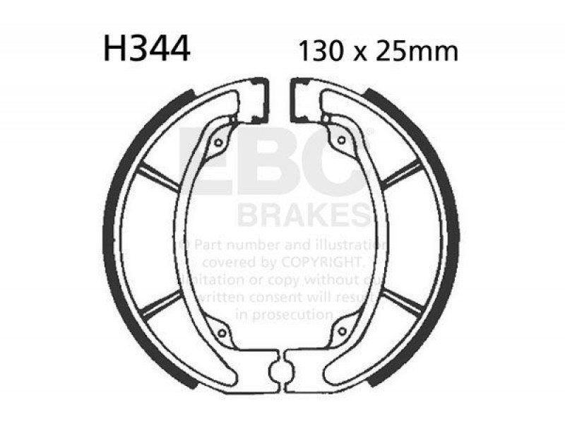 Brake shoe set EBC H344