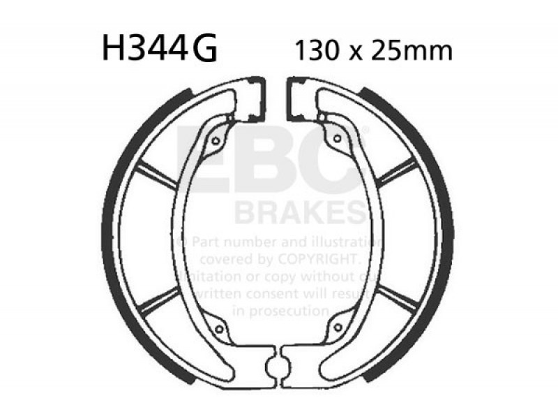 Brake shoe set EBC H344G canelati