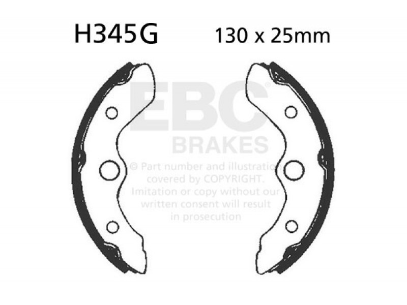 Brake shoe set EBC H345G canelati