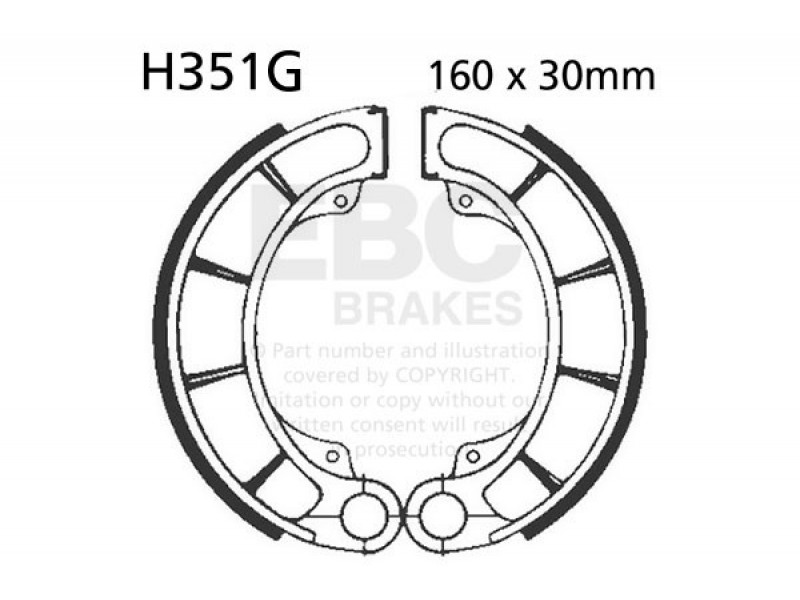 Brake shoe set EBC H351G canelati
