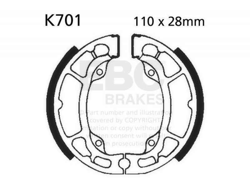 Brake shoe set EBC K701 Brake shoe set EBC K701