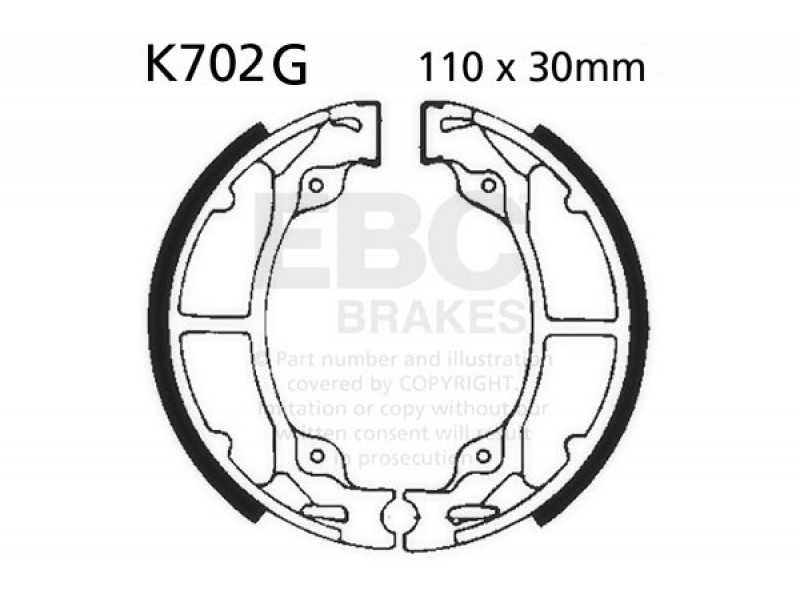 Brake shoe set EBC K702G canelati