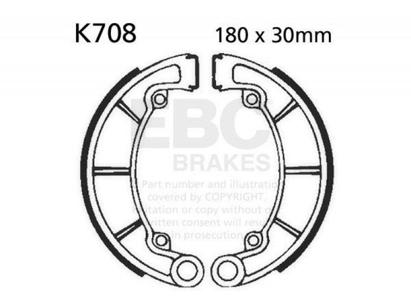 Brake shoe set EBC K708