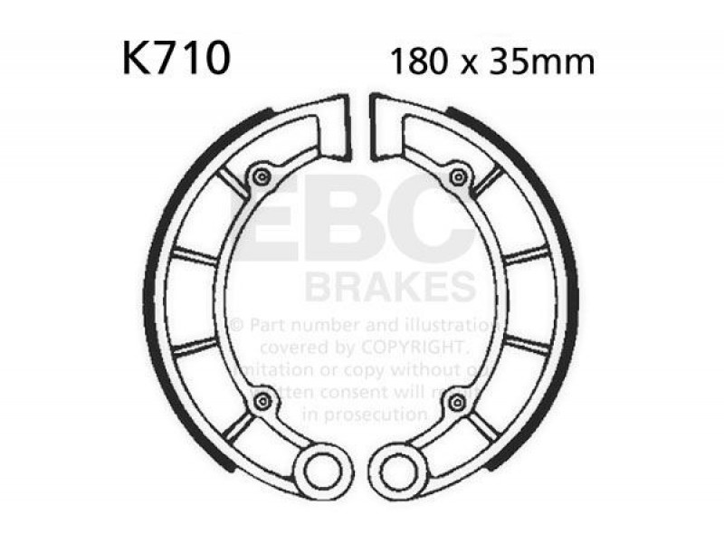 Brake shoe set EBC K710