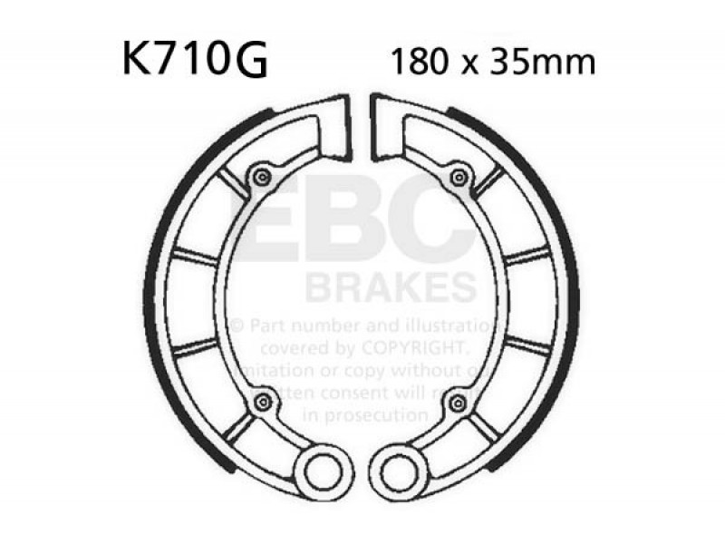 Brake shoe set EBC K710G canelati
