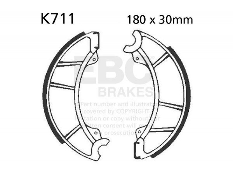 Brake shoe set EBC K711
