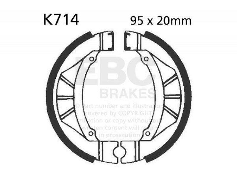 Brake shoe set EBC K714 Brake shoe set EBC K714