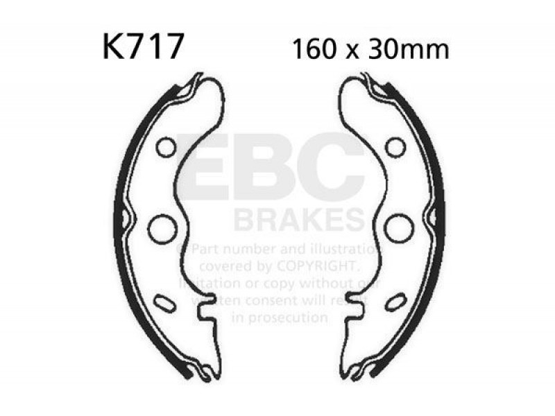 Brake shoe set EBC K717