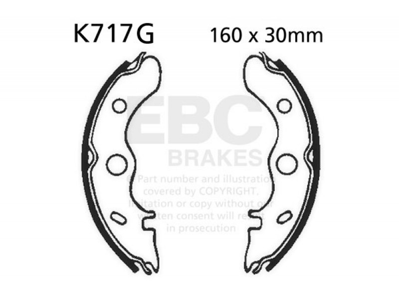 Brake shoe set EBC K717G canelati