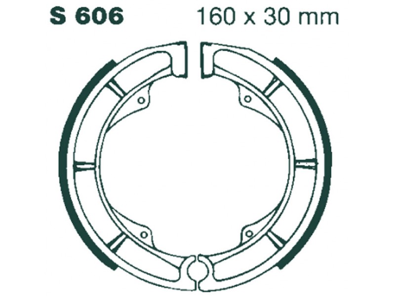 Brake shoe set EBC S606G canelati