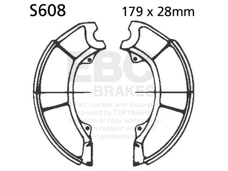 Brake shoe set EBC S608