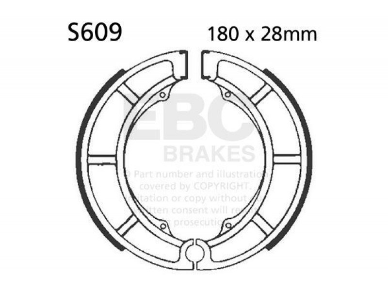 Brake shoe set EBC S609