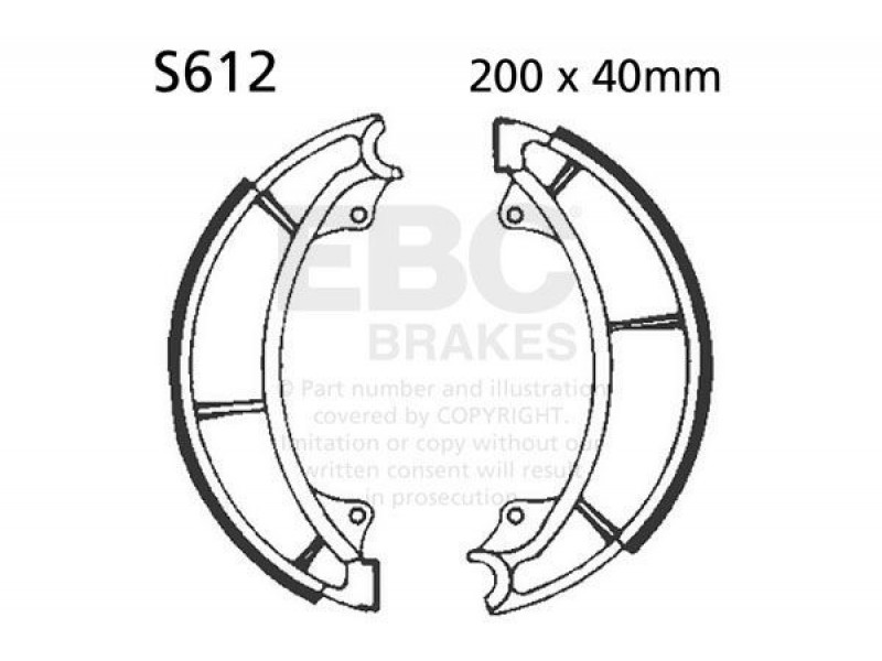Brake shoe set EBC S612 Brake shoe set EBC S612
