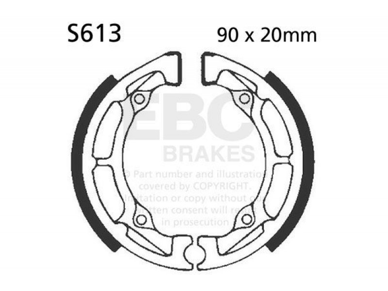 Brake shoe set EBC S613 Brake shoe set EBC S613