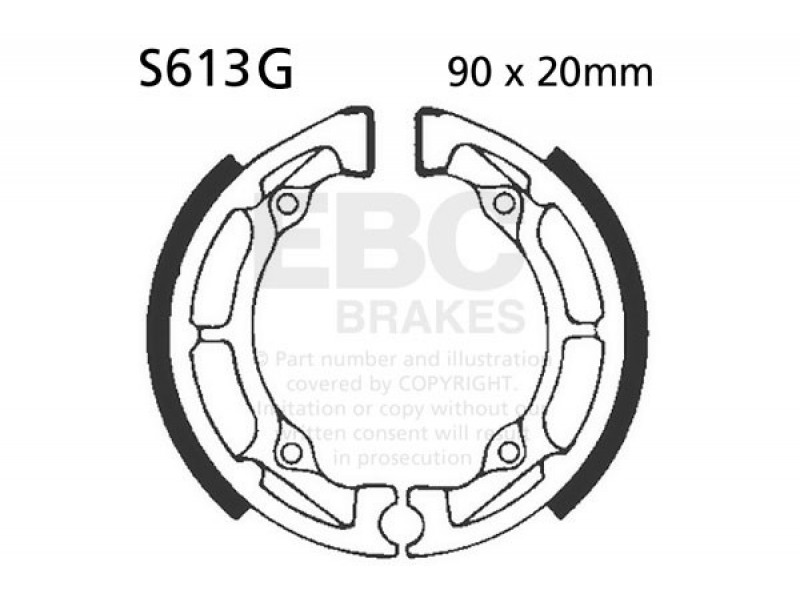 Brake shoe set EBC S613G canelati Brake shoe set EBC S613G canelati