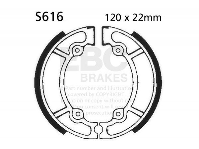 Brake shoe set EBC S616 Brake shoe set EBC S616