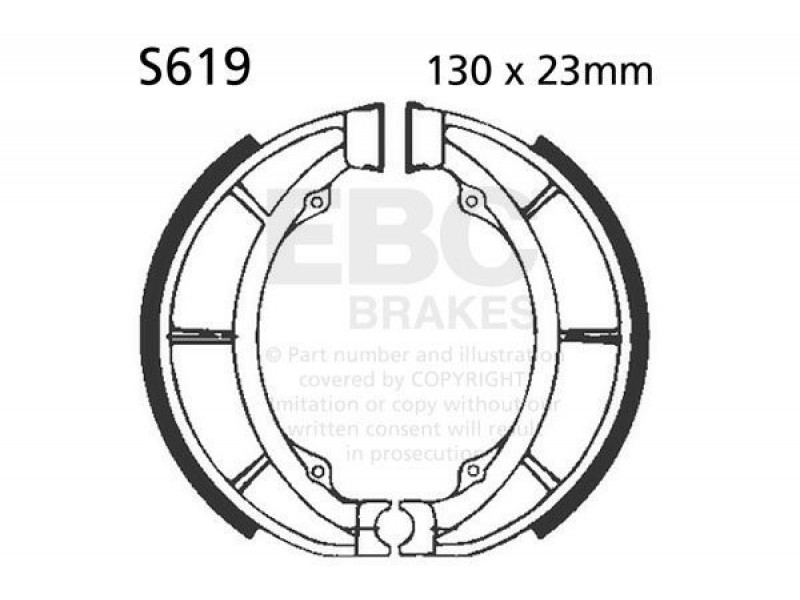 Brake shoe set EBC S619