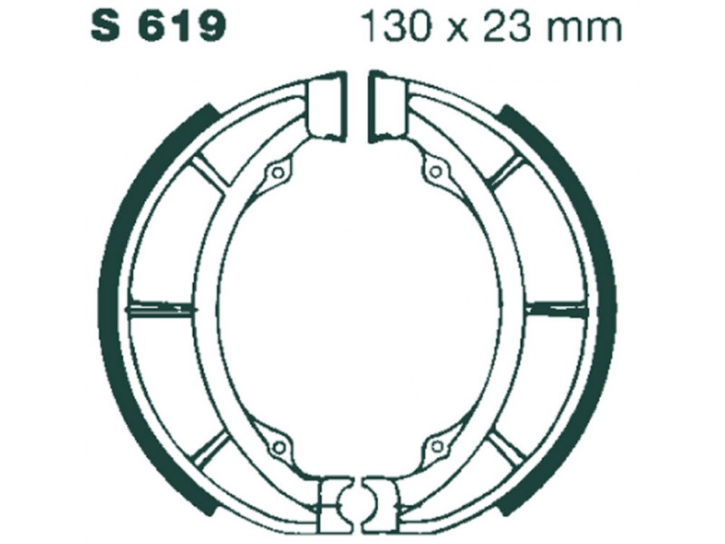 Brake shoe set EBC S619G canelati