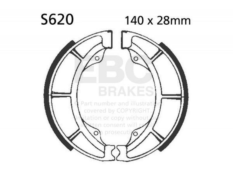 Brake shoe set EBC S620 Brake shoe set EBC S620